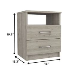 Homezia Modern And Stylish Light Grey Particle Bedroom Nightstand -Bedroom Furniture Shop 0119b5f163c8410ebe77fdbb743d48db