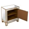 Modern Mirrored Nightstand With 2 Storage Cabinets For Living Room/Bedroom, Crystal Knobs, Silver 2 Modern Mirrored Nightstand With 2 Storage Cabinets For Living Room/Bedroom, Crystal Knobs, Silver -Bedroom Furniture Shop 03971a50bd554d4cb7bf5ff9ed245754