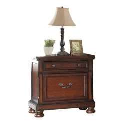 Traditional Formal Look Cherry Finish 1pc Nightstand Storage Space Bedside Table Plywood Veneer Bedroom Furniture Cherry