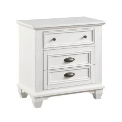White Finish Two Drawers Nightstand 1pc Traditional Framing Wooden Bedroom Furniture -Bedroom Furniture Shop 054feea5ce1a4608a4ad0daf3ef22aa0