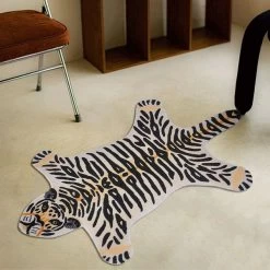 5' X 7' Tiger Area Rug Decorative Carpet With Animal Printing For Living Room & Bedroom -Bedroom Furniture Shop 08e1714efa0208570796bb776a09c6e0