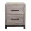 Attractive Gray Finish 1pc Nightstand Of 2x Drawers Metal Bar Hardware Premium Melamine Board Wooden Bedroom Furniture Light Gray -Bedroom Furniture Shop 0be4825cc5594aacaabcee9ca5e06a82