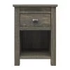 QuikFurn Farmhouse 1-Drawer Bedroom Nightstand With Open Shelf Grey -Bedroom Furniture Shop 0d01c7c26cd24d43915a80d5f3f110d2