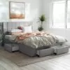 Ormond Fabric Bed Frame With Four Storage Drawers