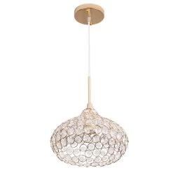 1-Light Crystal Ceiling Pendant Light Fixture For Dining Room Bedroom - 7.1x7.1" Lampshade 37 1-Light Crystal Ceiling Pendant Light Fixture For Dining Room Bedroom - 7.1x7.1" Lampshade -Bedroom Furniture Shop 1 Light Crystal Ceiling Pendant Light Fixture for Dining Room Bedroom 15