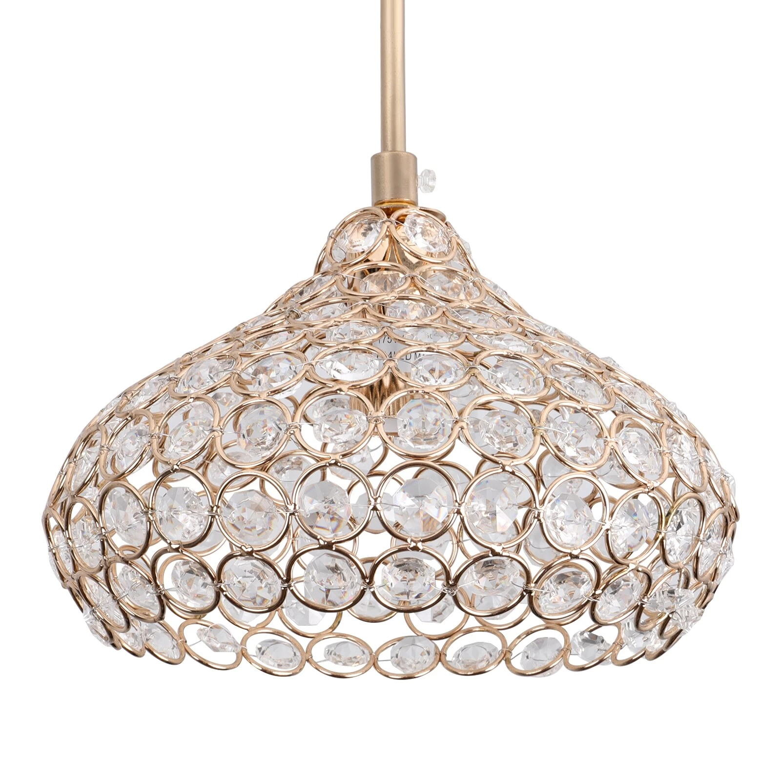 1-Light Crystal Ceiling Pendant Light Fixture For Dining Room Bedroom - 7.1x7.1" Lampshade 19 1-Light Crystal Ceiling Pendant Light Fixture For Dining Room Bedroom - 7.1x7.1" Lampshade - Image 17