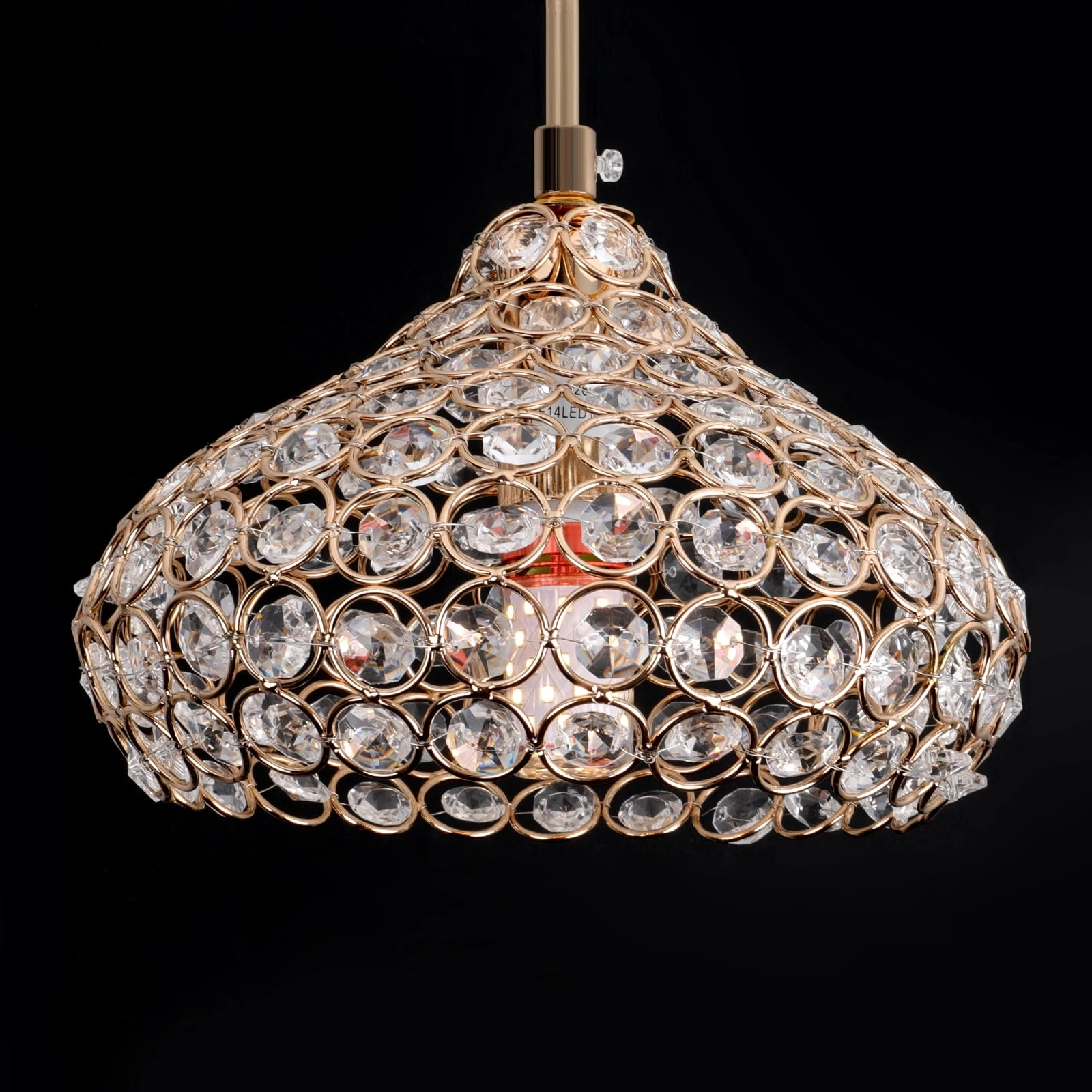 1-Light Crystal Ceiling Pendant Light Fixture For Dining Room Bedroom - 7.1x7.1" Lampshade 20 1-Light Crystal Ceiling Pendant Light Fixture For Dining Room Bedroom - 7.1x7.1" Lampshade - Image 18