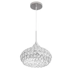 1-Light Crystal Ceiling Pendant Light Fixture For Dining Room Bedroom - 7.1x7.1" Lampshade 28 1-Light Crystal Ceiling Pendant Light Fixture For Dining Room Bedroom - 7.1x7.1" Lampshade -Bedroom Furniture Shop 1 Light Crystal Ceiling Pendant Light Fixture for Dining Room Bedroom 6