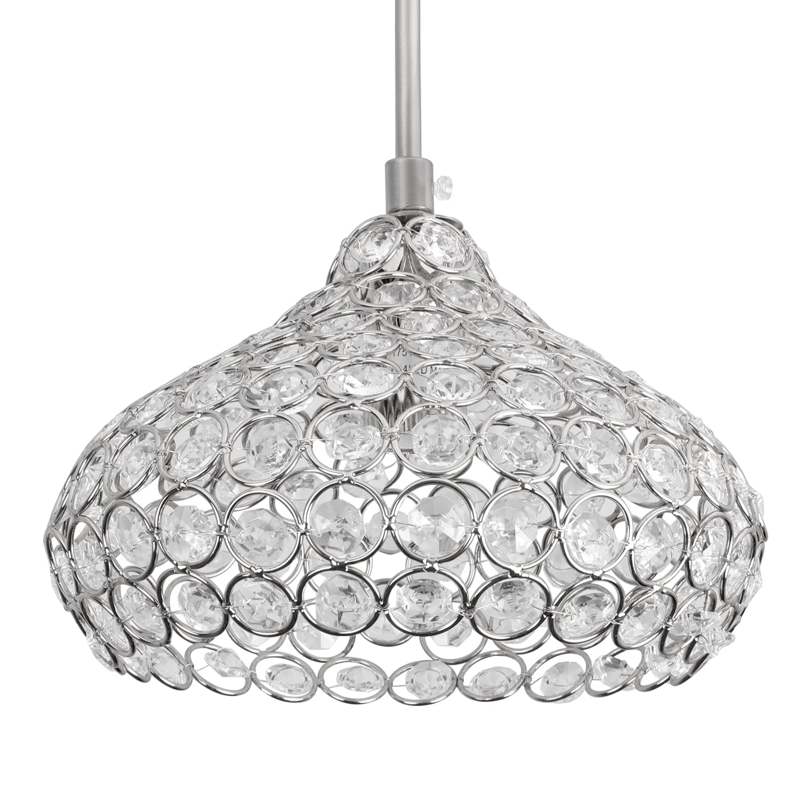 1-Light Crystal Ceiling Pendant Light Fixture For Dining Room Bedroom - 7.1x7.1" Lampshade 10 1-Light Crystal Ceiling Pendant Light Fixture For Dining Room Bedroom - 7.1x7.1" Lampshade - Image 8