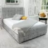Renata Cube Fabric Upholstered Bed Frame