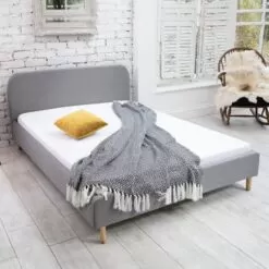 Viola Modern Italian Grey Fabric Bed Frame