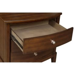 Dark Cherry Finish 1pc Nightstand Of 3x Drawers Satin Nickel Tone Knobs Transitional Style Bedroom Furniture -Bedroom Furniture Shop 13b1638a211f4ff4964de43751c7eb72
