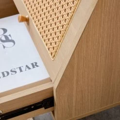 Modern Simple Storage Cabinet MDF Board Bedside Cabinet Japanese Rattan Bedside Cabinet Small Household Furniture Bedside Table.Applicable To Dressing Table In Bedroom, Porch, Living Room.2 Drawers Natural 14 Modern Simple Storage Cabinet MDF Board Bedside Cabinet Japanese Rattan Bedside Cabinet Small Household Furniture Bedside Table.Applicable To Dressing Table In Bedroom, Porch, Living Room.2 Drawers Natural -Bedroom Furniture Shop 13b3b8dc6077469f895bfc8f6e6a44b3