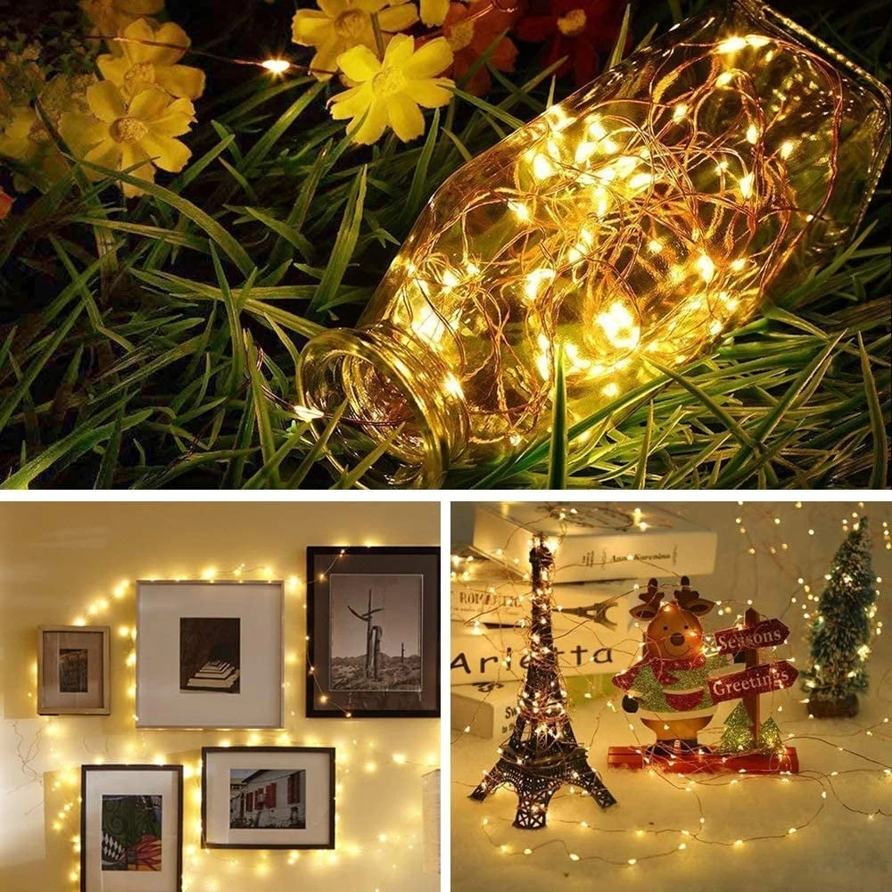 16ft/5m 50LEDS Copper Wire String Lights For Bedroom - Yellow 6 16ft/5m 50LEDS Copper Wire String Lights For Bedroom - Yellow - Image 4