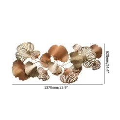 53.9" Farmhouse Gold Ginkgo Leaves Wall Decor For Living Room Bedroom Metal Wall Art -Bedroom Furniture Shop 175a82d67a4f420a9046c9e87b11c75e