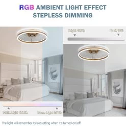 19.7" Modern App Control Remote Control Ceiling Fan Dimming Light Kit Included Bedroom Ceiling Fan With 3 Color Tones 6 Speed -Bedroom Furniture Shop 19.7E2809D Modern App Control Remote Control Ceiling Fan Dimming Light Kit Included Bedroom Ceiling Fan with 3 color tones 6 Speed 15