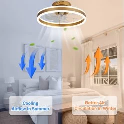 19.7" Modern App Control Remote Control Ceiling Fan Dimming Light Kit Included Bedroom Ceiling Fan With 3 Color Tones 6 Speed -Bedroom Furniture Shop 19.7E2809D Modern App Control Remote Control Ceiling Fan Dimming Light Kit Included Bedroom Ceiling Fan with 3 color tones 6 Speed 16