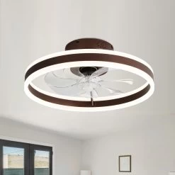 19.7" Modern App Control Remote Control Ceiling Fan Dimming Light Kit Included Bedroom Ceiling Fan With 3 Color Tones 6 Speed -Bedroom Furniture Shop 19.7E2809D Modern App Control Remote Control Ceiling Fan Dimming Light Kit Included Bedroom Ceiling Fan with 3 color tones 6 Speed 2