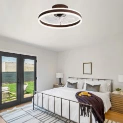 19.7" Modern App Control Remote Control Ceiling Fan Dimming Light Kit Included Bedroom Ceiling Fan With 3 Color Tones 6 Speed -Bedroom Furniture Shop 19.7E2809D Modern App Control Remote Control Ceiling Fan Dimming Light Kit Included Bedroom Ceiling Fan with 3 color tones 6 Speed 3