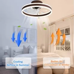 19.7" Modern App Control Remote Control Ceiling Fan Dimming Light Kit Included Bedroom Ceiling Fan With 3 Color Tones 6 Speed -Bedroom Furniture Shop 19.7E2809D Modern App Control Remote Control Ceiling Fan Dimming Light Kit Included Bedroom Ceiling Fan with 3 color tones 6 Speed 5