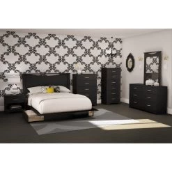 QuikFurn Black 6-Drawer Lingerie Chest For Contemporary Bedroom Black -Bedroom Furniture Shop 192f2858cbc04e07998b7a0352e2380e