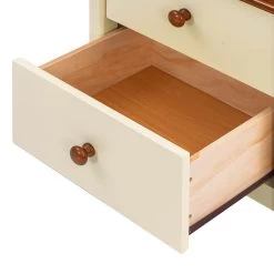 Wooden Nightstand With Two Drawers For Kids, End Table For Bedroom Cream -Bedroom Furniture Shop 195da221647447faa1853e185d24d2c5