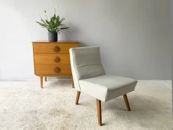1960’s Belgian Mid Century Bedroom Chair / Side Chair