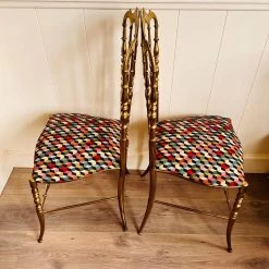 1960s Italian Brass Chairs, Hollywood Regency Style, Couple Pair Of Golden Brass Romantic Boudoir Chair, Bedroom Chairs -Bedroom Furniture Shop 1960s italian brass chairs hollywood regency style couple pair of golden brass romantic boudoir chair bedroom chairs sku64453412 0 4