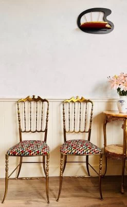 1960s Italian Brass Chairs, Hollywood Regency Style, Couple Pair Of Golden Brass Romantic Boudoir Chair, Bedroom Chairs -Bedroom Furniture Shop 1960s italian brass chairs hollywood regency style couple pair of golden brass romantic boudoir chair bedroom chairs sku64453412 0 7