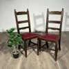 19th Century Pair Of Carved Bedroom Chairs / Hall Chairs In Oak -Bedroom Furniture Shop 19th century pair of carved bedroom chairs hall chairs in oak sku30728336 0
