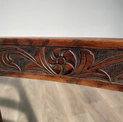 19th Century Pair Of Carved Bedroom Chairs / Hall Chairs In Oak -Bedroom Furniture Shop 19th century pair of carved bedroom chairs hall chairs in oak sku30728336 0 6