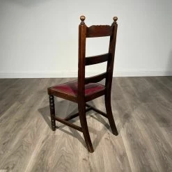 19th Century Pair Of Carved Bedroom Chairs / Hall Chairs In Oak -Bedroom Furniture Shop 19th century pair of carved bedroom chairs hall chairs in oak sku30728336 0 8