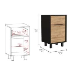 Homezia Stylish Black Wengue And Pine Bedroom Nightstand 11 Homezia Stylish Black Wengue And Pine Bedroom Nightstand -Bedroom Furniture Shop 1bc2d92ab36445b7ac08fe8729d8e43a