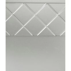 Classic Style Silver Finish Nightstand 1pc Diamond Pattern Drawers Fronts Glamorous Design Bedroom Furniture -Bedroom Furniture Shop 1dcb7065c24f432fb7bd244047b51706