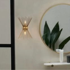 2 - Light Modern Metal Sputnik Bedroom Bathroom Vanity Wall Light -Bedroom Furniture Shop 2 Light Modern Metal Sputnik Bedroom Bathroom Vanity Wall Light 3