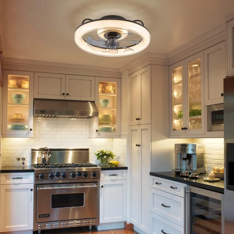 20 In. Black Modern Ceiling Fan With Light Low Profile LED Dimmable Indoor Flush Mount Ceiling Fan With Remote For Bedroom 15 20 In. Black Modern Ceiling Fan With Light Low Profile LED Dimmable Indoor Flush Mount Ceiling Fan With Remote For Bedroom - Image 13