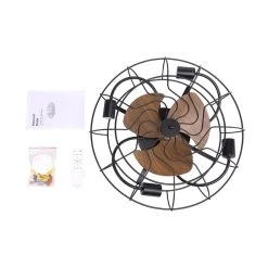 20 In. Low Profile Flush Mount Ceiling Fan Lights Wood Grain Modern Farmhouse Caged Ceiling Fan With Light For Bedroom -Bedroom Furniture Shop 21 in. Caged Ceiling Fan with Lights Remote2C Low Profile Flush Mount Ceiling Fan2C Industrial Black Ceiling Fan for Bedroom 8