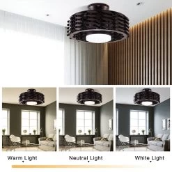 22" LED Chandelier Ceiling Fan Light Bedroom Lamp Fan Remote Control - 22" X 6.6" -Bedroom Furniture Shop 2222 LED Chandelier Ceiling Fan Light Bedroom Lamp Fan Remote Control 2