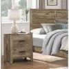 Bedroom Wooden Nightstand 1pc Weathered Pine Finish 2x Drawers Transitional Style Furniture Natural 1 Bedroom Wooden Nightstand 1pc Weathered Pine Finish 2x Drawers Transitional Style Furniture Natural -Bedroom Furniture Shop 22f11e1474b0491f96c54a44e748259b