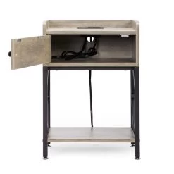 Set Of 2 Wood Nightstand, Farmhouse End Table With Charging Station, USB Ports, Cabinet, And Shelf, Sofa Bedside Table For Bedroom Living Room, Adjustable Foot Pads, Rustic Gray Gray 16 Set Of 2 Wood Nightstand, Farmhouse End Table With Charging Station, USB Ports, Cabinet, And Shelf, Sofa Bedside Table For Bedroom Living Room, Adjustable Foot Pads, Rustic Gray Gray -Bedroom Furniture Shop 244815dd6f58468db1b4d17674dd3b5d