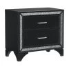 Glamorous Pearl Black Metallic Finish 1pc Nightstand Of 2x Drawers Faux Crystal Handles Modern Bedroom Wooden Furniture Black -Bedroom Furniture Shop 24eaa2bf190548429b7bef870ded19ce