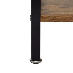 Set Of 2 Nightstand Industrial End Table With Drawer, Storage Shelf And Metal Frame For Living Room, Bedroom, Rustic Brown Black Brown -Bedroom Furniture Shop 2702307bf4a14bc6a894af4bdc20e1a6