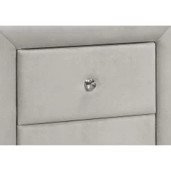 Monarch Specialties I 5606 Bedroom Accent, Nightstand, End, Side, Lamp, Storage Drawer, Bedroom, Upholstered, Velvet, Grey, Transitional -Bedroom Furniture Shop 29b7a99b549b4ada81c59d7c43377f28