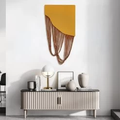 3D Modern Yellow Geometric Abstract Wood & PU Leather Wall Decor Art Living Room Bedroom -Bedroom Furniture Shop 2b69442cd3f319cce5ed5a0dffef11ba