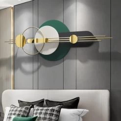Best Seller 63"Modern Metal Wall Decor For Living Room Bedroom Geometric Wall Art In Gold & Green -Bedroom Furniture Shop 31d67a018cf0d9b7bd77a83981e4e8a1