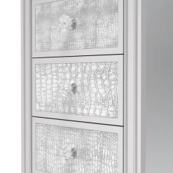 Luxury Mirrored Nightstand 3 Drawers Bedroom End Table Silver Finished Sofa Side Tables -Bedroom Furniture Shop 3cb46aa182db4144995e8c0bed38327f