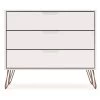 QuikFurn Modern Scandinavian Style Bedroom 3-Drawer Dresser In Off-White Finish Off White -Bedroom Furniture Shop 3f6c812180504ffda8012a77cfd941f6