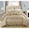 Chic Home Perfect Angelo Jacquard Scroll Fabric Complete Master Bedroom Comforter Queen Bed Set, 13 Piece -Bedroom Furniture Shop 404ddc0271d348c5a11b928a85f7a613
