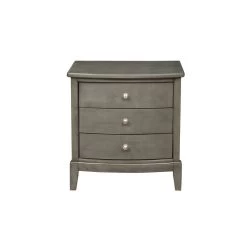 Bedroom Furniture 3 Drawers Nightstand Gray Finish Birch Veneer Nickel Hardware Bedside Table 13 Bedroom Furniture 3 Drawers Nightstand Gray Finish Birch Veneer Nickel Hardware Bedside Table -Bedroom Furniture Shop 407b8d608f68456eaf113e038bf281ac