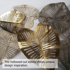 3D Unique Big Gold Leaves Wall Decor Metal Home Hanging Art Living Room Bedroom -Bedroom Furniture Shop 417cdec534c4bfb4cecfcea56c471754